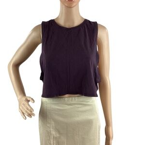 Lululemon Muscle Love Crop Tank Black Cherry Athletic Size 6